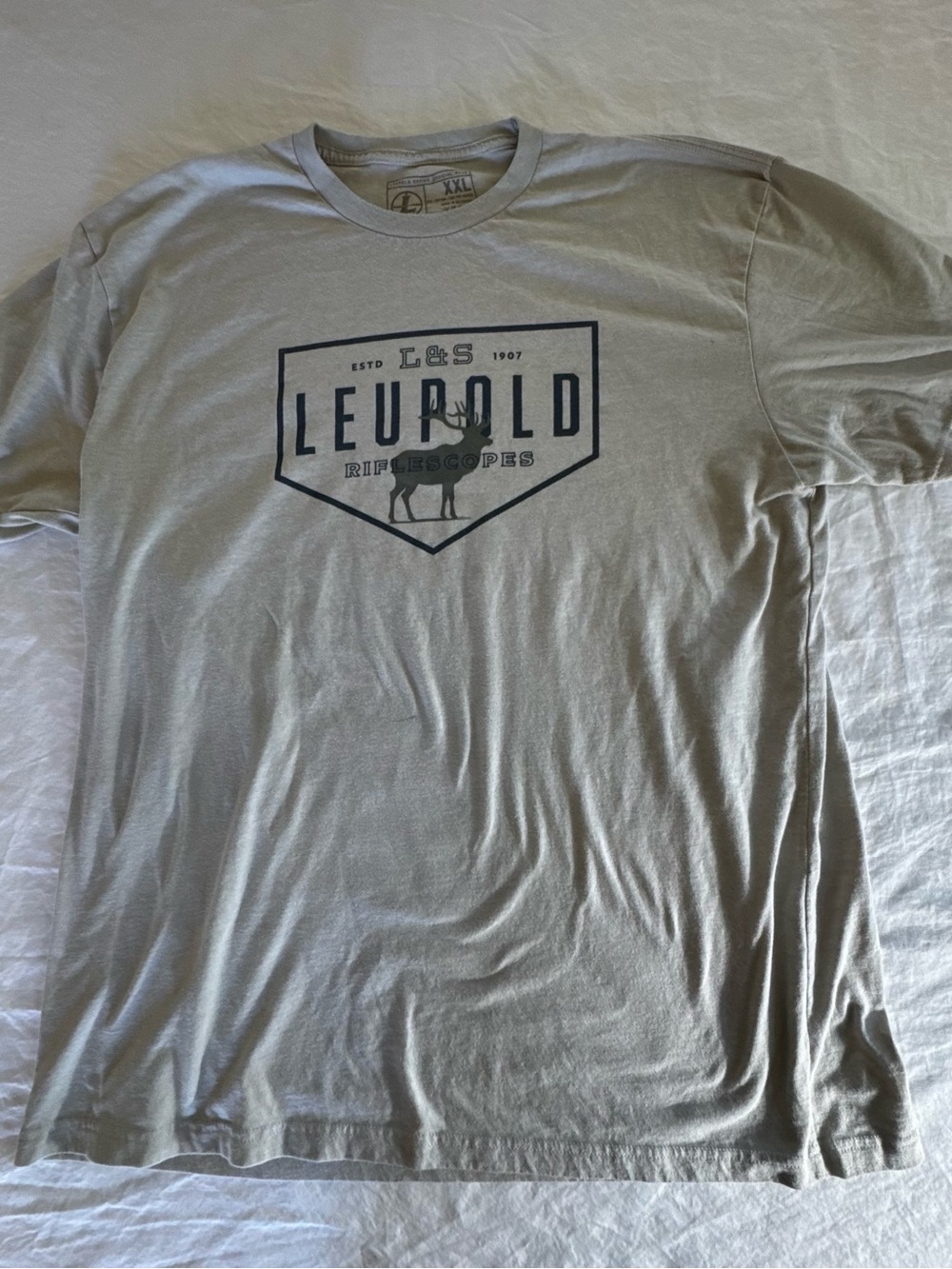 Men's Short Sleeve Logo Tee in Light Gray